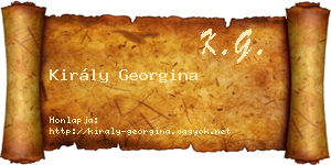 Király Georgina névjegykártya