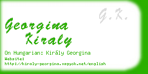georgina kiraly business card